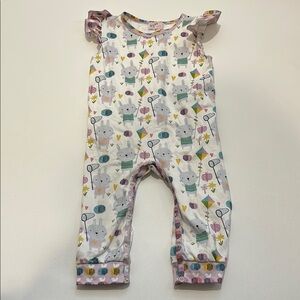Pete + Lucy Baby Romper with Playful Animal Print